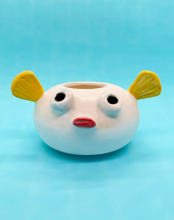 Puffer Fish Ceramic Planter